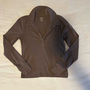 GAP Women's Chocolate Button Down Shirt